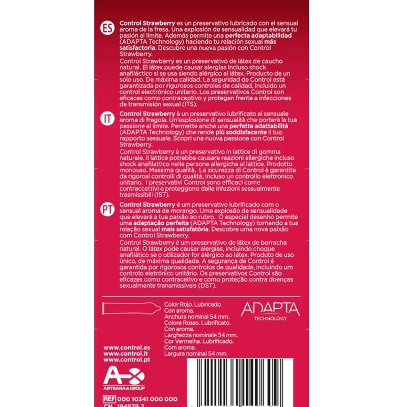 Control Condoms-Adapts Căpșuni 12 Unități 2 img 147573 3ba9571cd7fef32fd3b804e6a0bd70f8 1