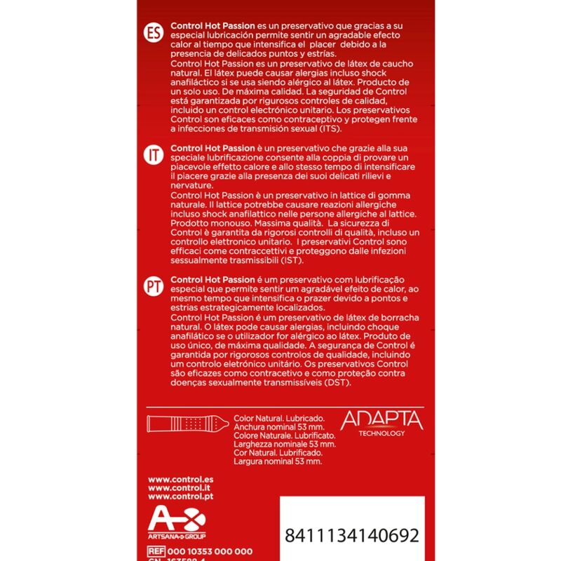 Control Condoms-Hot Passion Prezervative Efect Încălzitor 10 2 img 147575 ac42cbd89a91df14969d2aea9d436e8a 1