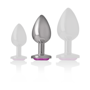 Intense Anal Toys-Plug Anal Metalic din Aluminiu Inimă Roz Size M - imagine 3