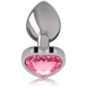 Intense Anal Toys-Plug Anal Metalic din Aluminiu Inimă Roz Size L · Accesorii BDSM (imaginea 3)