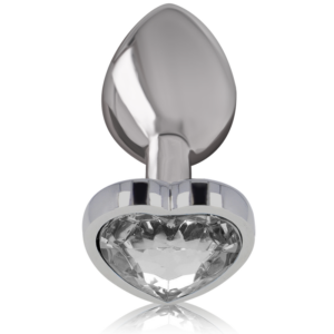 Intense Anal Toys-White Heart Dop Anal Metalic, Mărime S - imagine 4