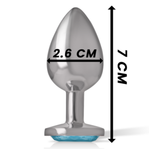 Intense Anal Toys-Plug Anal Metalic Aluminiu Inimă Albastră Size S - imagine 2
