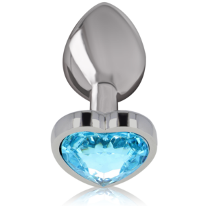 Intense Anal Toys-Plug Anal Metalic Aluminiu Inimă Albastră Size S - imagine 4