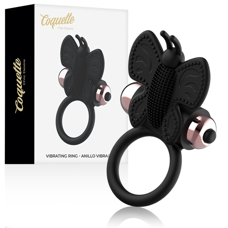 Coquette Toys-Inel Vibrator Fluture Negru/Auriu-Silicon 1 img 148192 ff1988c65e6385be58b8ee5b2de0020c 1