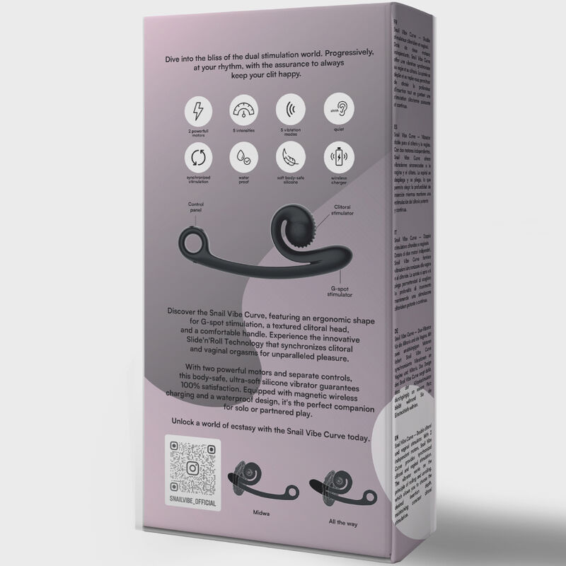 Snail Vibe-Curve Vibrator Negru-Silicon, 5 Trepte, Reincarcabil 4 img 148652 09aa6972632fe9c9abaf1ac55d0fa78d 1