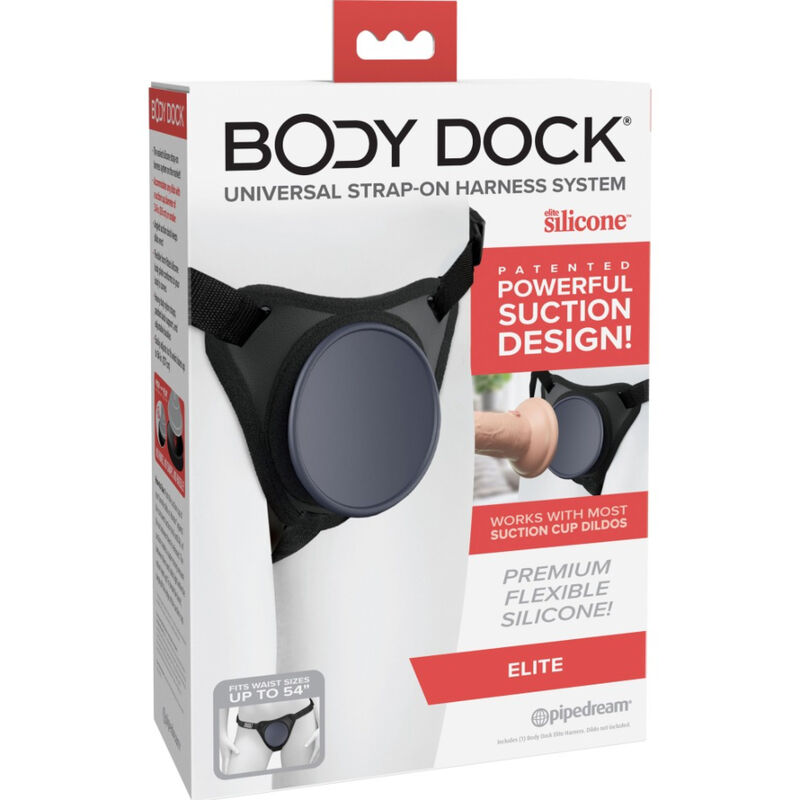 Pipedreams-Body Dock Élite Ham-Silicon, Ventuza 1 Pipedreams-Body Dock Élite Ham-Silicon, Ventuza · Strapon & Harness