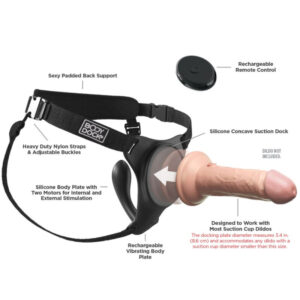 Pipedreams-Body Dock G-spot Pro Harness-Silicon, 10 Trepte - imagine 5