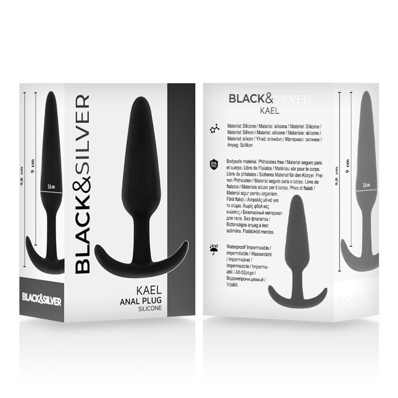 Black&silver-Kael Plug Anal din Silicon cu Ansă Medie-Waterproof 2 img 150306 a86e9e76263993e443590639e11c3e4b 1