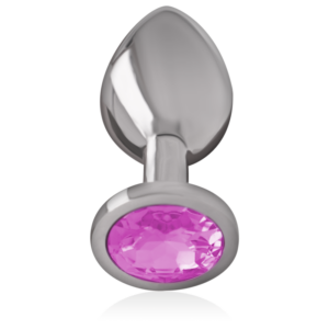 Intense Anal Toys-Plug Anal Metalic Aluminiu cu Cristal Roz 8 Intense Anal Toys-Plug Anal Metalic Aluminiu cu Cristal Roz - imagine 2