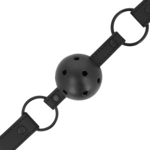 Intense Fetish-Gag cu Bilă din Piele Vegană-Waterproof - imagine 4