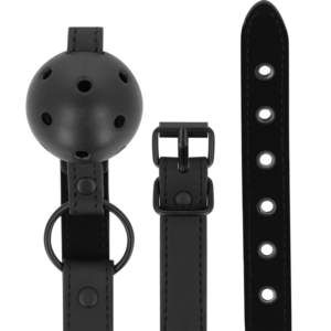 Intense Fetish-Gag cu Bilă din Piele Vegană-Waterproof - imagine 3