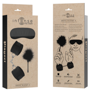 Intense Fetish-Set Erotic Playset 2 cu Cătușe, Mască pentru Ochi - imagine 4