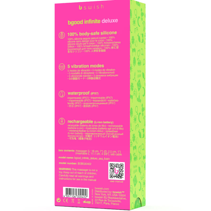 B Swish-Bgood Infinite Deluxe Vibrator Reîncărcabil Silicon 3 img 151592 e8a75f31d8d57d5be1e91f0a69b725cf 1