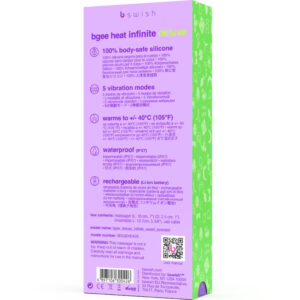 B Swish-Bgee Heat Infinite Deluxe Vibrator Reîncărcabil 8 B Swish-Bgee Heat Infinite Deluxe Vibrator Reîncărcabil - imagine 3