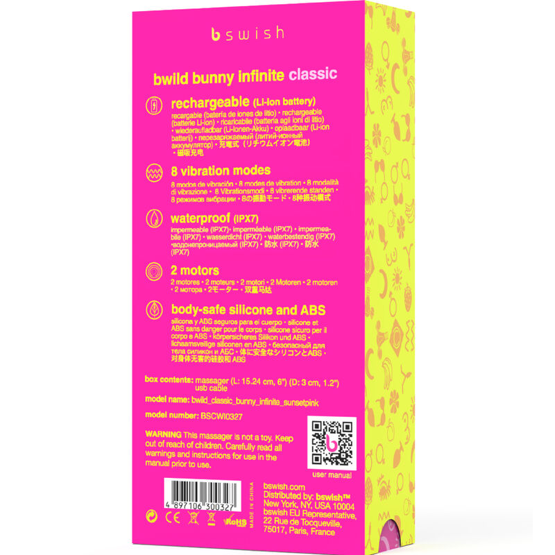 B Swish-Bwild Bunny Infinite Classic Vibrator Reîncărcabil-Roz 3 img 151626 5fbf7db895afe1b18aec6a8fab85f247 1
