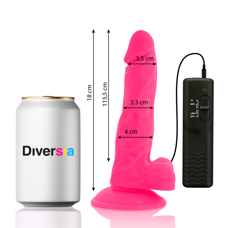 Diversia-Dildo Vibrator Flexibil Roz 18 cm -o- 4 cm-TPE 3 img 164204 9240ada1f4abcd9dd927f97924eaa8b0 1