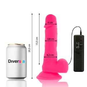 Diversia-Dildo Vibrator Flexibil Roz 20.5 cm -o- 4.2 cm-TPE 10 Diversia-Dildo Vibrator Flexibil Roz 20.5 cm -o- 4.2 cm-TPE - imagine 3