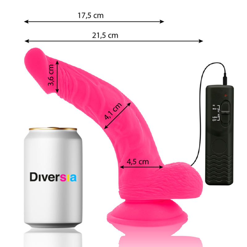 Diversia-Dildo Vibrant Flexibil Roz 21.5 cm - 4.5 cm-TPE 2 img 164208 79e617285679ddbb4d1802e235d693b5 1