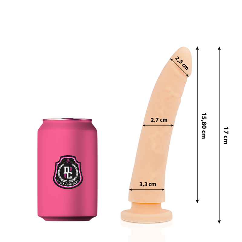 Deltaclub-Dildo din Silicon Medical Natural 17 cm - Ø 3 cm 1 img 164324 1eff77d2e3b1e7487bd53b041ef14636 1