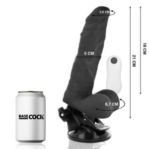 Basecock-Vibrator Articulabil, 21 cm, Telecomandă cu Fir - imagine 3