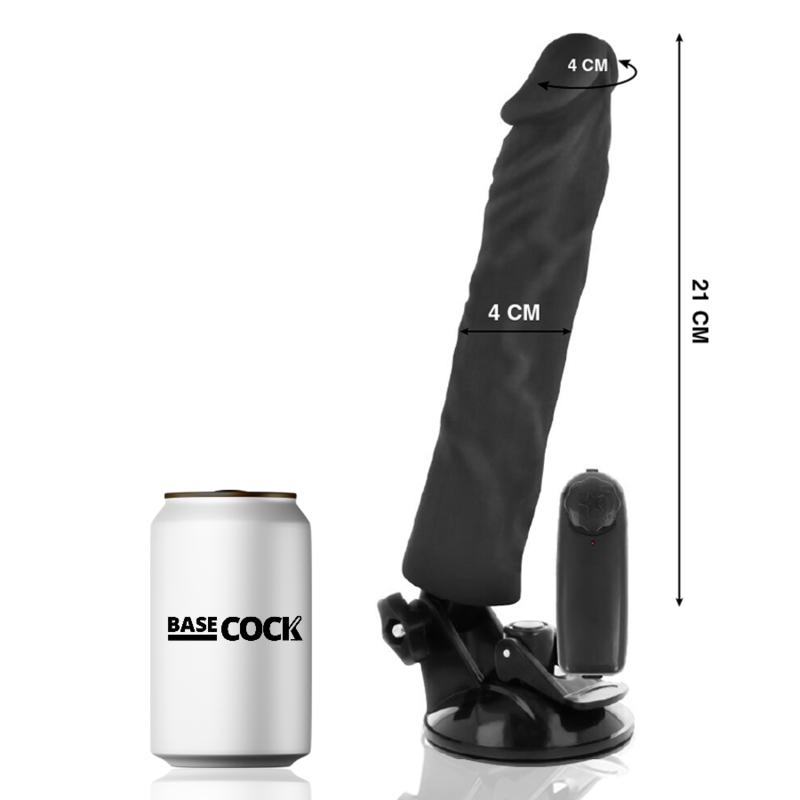 Basecock-Vibrator Realist cu Telecomandă 21 cm, Natural/Negru-TPE 1 img 165140 aff2113c66924df58dccb65d0625fc07 1