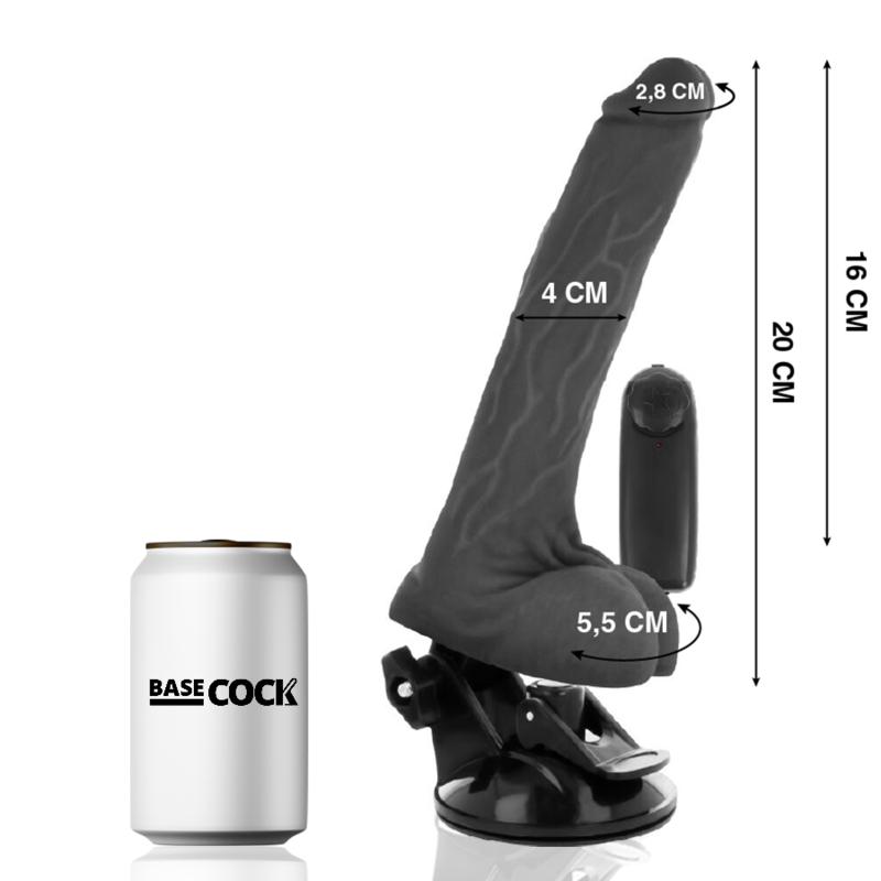 Basecock-Vibrator Realistic cu Telecomandă cu Fir și Testicule 1 img 165142 5959d3550e1440c1249ea33ada3aad35 1
