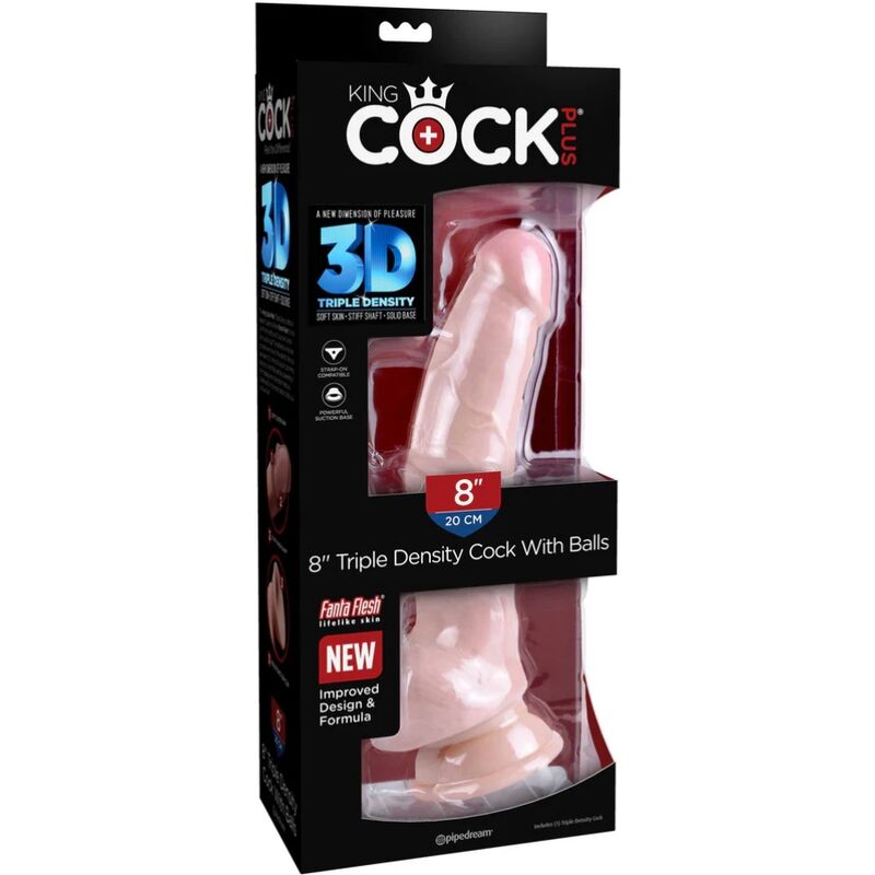 King Cock-Dildo cu Densitate Triplă 18.4 cm-Ventuza 2 img 174692 5bc844f5a9e5d9f3b62db0f42be9a1ea 1