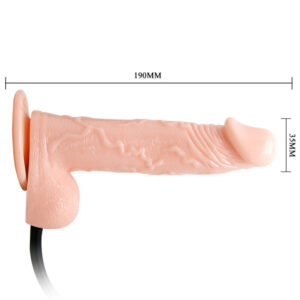 Baile Dildos-Dildo Realist Inflabil cu Ventuză 15 Cm-TPR, Ventuza - imagine 3