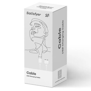 Satisfyer-Cablu de Încărcare Alb-USB - imagine 2
