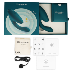 Womanizer-Duo 2 Stimulator Dual Albastru Petrol-Silicon, 10 Trepte 10 Womanizer-Duo 2 Stimulator Dual Albastru Petrol-Silicon, 10 Trepte - imagine 3