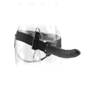 Fetish Fantasy Series-Strap-on Tubular Vibrator Gol 19 cm Negru - imagine 5