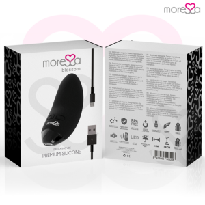 Moressa-Blossom Negru Vibrator-Silicon, 5 Trepte, Reincarcabil - imagine 4
