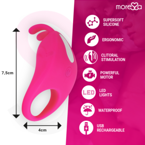 Moressa-Brad Premium din Silicon Reîncărcabil Roz-7 Trepte - imagine 4