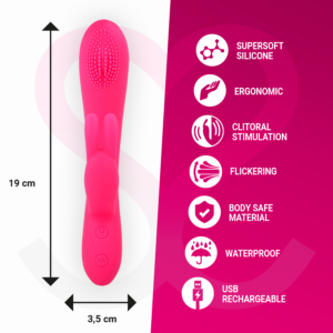 Moressa-Gino Premium Vibrator Reîncărcabil din Silicon-7 Trepte - imagine 5