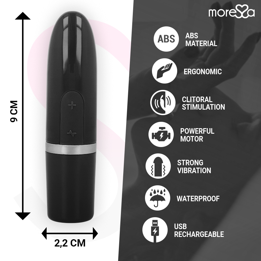 Moressa-Ivy Vibrator Stimulator Travel Negru-Silicon, 5 Trepte 4 img 213005 432627e4151db3065b1a9d75392f8274 1