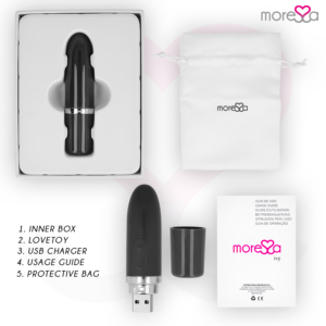 Moressa-Ivy Vibrator Stimulator Travel Negru-Silicon, 5 Trepte 14 Moressa-Ivy Vibrator Stimulator Travel Negru-Silicon, 5 Trepte - imagine 6
