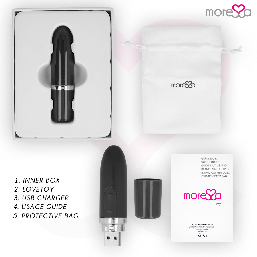 Moressa-Ivy Vibrator Stimulator Travel Negru-Silicon, 5 Trepte 6 img 213010 a81c5f3eaf0a8d58f86bdc9d6452a389 1