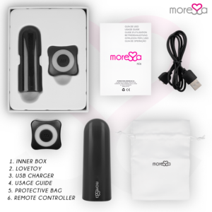 Moressa-Nix Vibrator cu Telecomandă, Negru-Silicon, 7 Trepte 14 Moressa-Nix Vibrator cu Telecomandă, Negru-Silicon, 7 Trepte - imagine 6