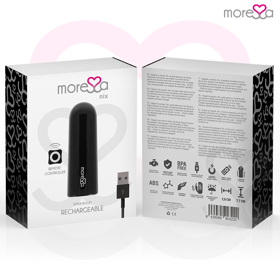 Moressa-Nix Vibrator cu Telecomandă, Negru-Silicon, 7 Trepte 7 img 213059 b9954b8056071a648ca2ba18a6ad9c6a 1
