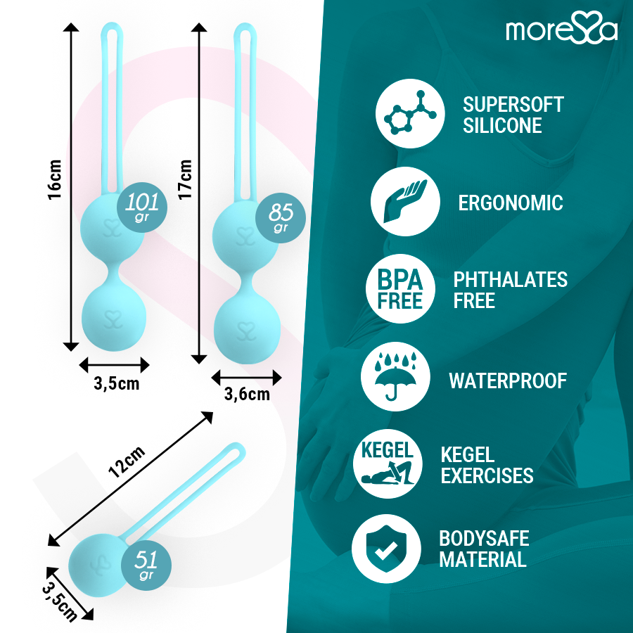 Moressa-Osian Set Premium Turcoaz din Silicon-Silentios, Rotatie · Jucarii Anale (imaginea 4)