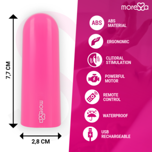 Moressa-Nix Vibrator cu Telecomandă Roz-Silicon, 7 Trepte - imagine 4