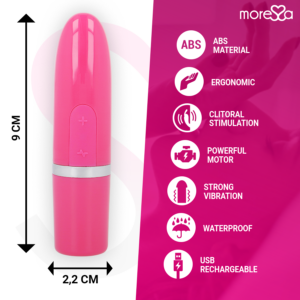 Moressa-Ivy Vibrator Stimulator Travel Roz-Silicon, 5 Trepte - imagine 8
