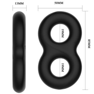 Crazy Bull-Inel Dublu Infinity din Silicon-Waterproof 11 Crazy Bull-Inel Dublu Infinity din Silicon-Waterproof - imagine 5
