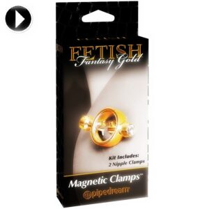 Fetish Fantasy Gold-Cleme Magnetice pentru Mameloane-Metal - imagine 4