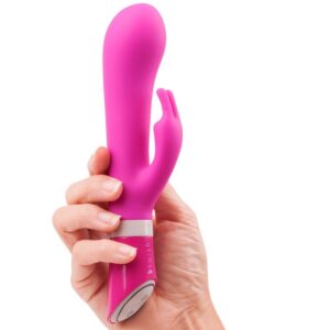 B Swish-Bwild Deluxe Bunny Vibrator Iepuraș Zmeură-Silicon, 5 - imagine 3