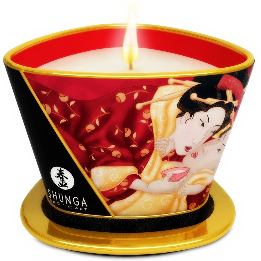 Shunga Candles-Mini Caress by Candelight Lumânare de Masaj-Căpșuni, Cava 1 img 27813 4e2e25edad613a770230202d8e13434a 1