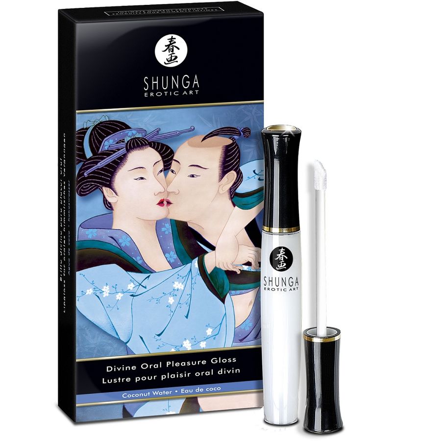 Shunga Aphrodisiacs-Divine Gloss pentru Buze Apa de Cocos 1 img 27817 6faa75b72855e4dbbb107521906380ed 1