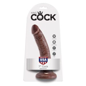 King Cock-7 Dildo Chocolate 17.8 cm-Ventuza 10 King Cock-7 Dildo Chocolate 17.8 cm-Ventuza - imagine 5