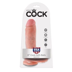 King Cock-Dildo 20.3 cm Flesh cu Testicule-Ventuza 9 King Cock-Dildo 20.3 cm Flesh cu Testicule-Ventuza - imagine 4