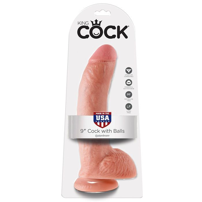 King Cock-9 Dildo Flesh cu Testicule 22.9 Cm-Ventuza 4 img 29628 1df028b52b42e67d442641fc4fa186dd 1